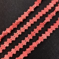 Pink synthetic coral beads in traditional Chinese knot shape for DIY jewelry making - Chinese Knot Style / 50 Pieces