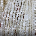 Natural white mother of pearl shell star beads for DIY jewelry making and bracelets - Star Style / 6mm