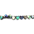 Natuurlijke hartvormige abalone schelpkralen met iriserende glans voor DIY sieraden - 10mm / Horizontaal Gat Hart