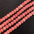 Pink synthetic coral shell beads with carved textures for DIY jewelry making - Small Scallop Shape / 50 Pieces