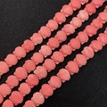 Pink synthetic coral scallop beads with relief stripes for DIY jewelry making - Scallop Shape / 15mm (50 Pieces/Pack)