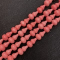 Pink calabash beads made of synthetic coral for DIY jewelry making accessories - Smooth Gourd Shape / 12x20mm (50 Pieces/Pack)