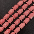 Pink synthetic coral Buddha head beads for DIY jewelry making with fine texture - Flat Bottom Buddha Shape / 23MM (50 Pieces/Pack)