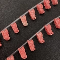 Pink synthetic coral PiXiu beads for DIY jewelry making on transparent strings - Pixiu Shape / 10x19mm (50 Pieces/Pack)