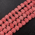 Pink synthetic coral elephant beads for DIY jewelry making and craft projects - Elephant Shape / 17x20mm (50 Pieces/Pack)