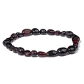 Macro detail of irregular deep red garnet beads with polished natural stone texture - Garnet Style (FD10020-19CM)
