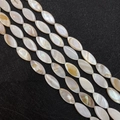 Natural white mother of pearl shell beads in marquise shape for DIY jewelry making - Marquise / 9x18mm / Pearl White