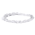 Minimalist elastic bracelet featuring natural irregular clear quartz stone beads - Clear Quartz Style (FD10030-19CM)