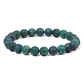8mm natural phoenix stone beaded bracelet with deep green and blue mottled textures - 19cm / Phoenix Stone Blue-Green Texture (FK0703)