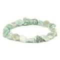 Detailed close-up showing the raw texture and irregular shapes of natural green stone beads - Aventurine (FD8626)