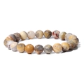Handmade 8mm crazy lace agate stone bead bracelet with natural earthy multi-colored patterns - 19cm / Crazy Lace Agate (FK0719)