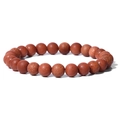 8mm reddish-brown goldstone beaded elastic bracelet with metallic luster for men - 19cm / Red-Brown Goldstone (FK0731)