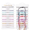 12-color adjustable infinity charm bracelets set in vibrant woven nylon cord - Infinity Symbol Style / Woven Style