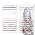 Set of 12 colorful braided friendship bracelets with adjustable beads and tassels - Colorful Friendship Woven Style (FK1649) / Woven Style