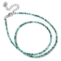 Collar de piedras naturales verdes facetadas con cierre de langosta ajustable - Piedra Flash Verde