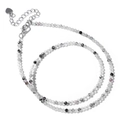 Collar minimalista de cuarzo rutilado negro con piedras facetadas y colgante de corazón - Cuarzo Rutilado Negro