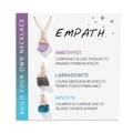 Custom necklace set featuring amethyst, labradorite and apatite natural stone pendants - Amethyst Labradorite Apatite (FN1272)