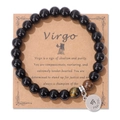 Pulsera del zodiaco Virgo con cuentas de ojo de tigre en tarjeta de regalo - 19cm / Virgo