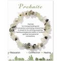 Bracelet élastique en perles de préhnite avec pierres naturelles sur carte - Préhnite (FK2341-19CM Préhnite)