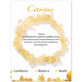 Bracelet élastique de perles avec éclats de pierre de citrine naturelle sur carte support - Citrine (FK2352-19CM Citrine)