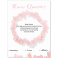 Bracelet élastique en éclats de quartz rose avec carte d'harmonie en cristal rose - Quartz Rose (FK2354-19CM)