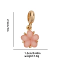 Pink matte flower pendant dimensions 2.5cm height and 1.2cm width with weight 1.8g - Pink Flower