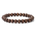 Bracciale unisex in perline di legno marrone scuro fatto a mano con texture naturale - Stile Perline in Legno Tonde Marrone Scuro (CC1142)