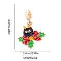 Pendentif chat noir de Noël avec bois dorés pour bracelets et colliers DIY bijoux - Style Chat Noir Avec Cornes de Renne (DGB2085)