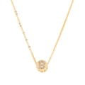 Elegant 18K gold-plated chain necklace featuring a pavé-set crystal letter B pendant - Letter B Style (FN2025-B) / 45cm