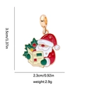 Ciondolo natalizio in metallo con Babbo Natale che legge il giornale e agrifoglio - Stile Babbo Natale Che Legge il Giornale (DGB2086)