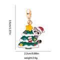 Ciondolo natalizio ad albero e procione in lega con misure 3,5 cm per 2,2 cm - Forma di Procione e Albero di Natale (DGB2091)