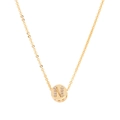 Elegant gold-plated chain necklace with a crystal-encrusted letter N pendant for women - Letter N Style (FN2025-N) / 45cm