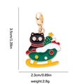 Ciondolo gatto nero su slitta natalizia dimensioni 3,5x2,3cm per creazione gioielli fai da te - Forma della Slitta del Gatto (DGB2100)