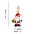 Ciondolo Babbo Natale in smalto con altezza 3,5 cm per gioielli fai da te - Babbo Natale con Scatola Regalo Forma (DGB2110)