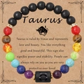 Bracciale Toro con perle di onice opaco e pietre naturali colorate su scheda display - Toro