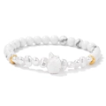 6mm amethist armband met witte ruwe steen en barokke parels voor dames - Wit Turkoois Stijl (FD11467-19CM)