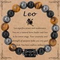 Bracciale elastico 8mm Leone in occhio di tigre e agata nera su carta artigianale - Leone