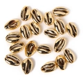 Bulk gold plated shell pendants for DIY jewelry making with metallic shiny finish - Bright Gold Electroplated Style (BK0017)