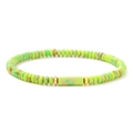 Pulsera bohemia de piedra imperial con cuentas verdes y espaciadores dorados pulidos - Verde Brillante (FD11571)