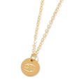 Minimalist 18k gold stainless steel necklace featuring a Cancer zodiac cutout pendant - Cancer Style (ZC083)