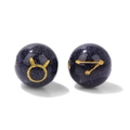 10mm Blaufluss-Perlen mit goldenen Stier- und Waage-Sternzeichen für DIY-Schmuck - Stier