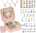 DIY jewelry kit with unicorn beads, pink storage case, and a princess gift bag set - Handbag and Storage Box / Colorful