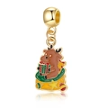 Charm renne de Noël avec boîte cadeau rouge en émail pour bijoux DIY - Renne avec Cadeau (19)
