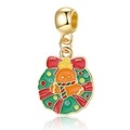 Pendentif couronne de Noël avec nœud rouge et figurine pour bracelets personnalisés - Figurine Couronne (24)