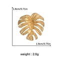 Gold monstera leaf pendant charm with detailed veins for DIY summer jewelry making - Monstera Leaf Style (DGB1564)