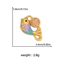 Exquisite koi fish pendant with purple gradient enamel finish and lucky charm detail - Koi Fortune Tag (DGB1676)