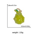 Cute dragon fruit pendant charm with green enamel finish and gold loop for DIY jewelry - Dragon Fruit Style (DGB1577)