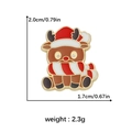 Christmas reindeer enamel brooch pin with red hat and dimensions 2.0cm by 1.7cm - Deer