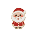 Cartoon Santa Claus enamel brooch pin with bright red hat and white beard design - Santa Claus