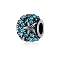Charme d'étoile de mer étincelant avec zircons bleus pour bijoux DIY océan - Étoile de Mer Strass Bleu Clair (4)